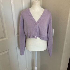 Divided by H&M Lilac Button-Up Cardigan Sz M